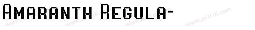 Amaranth Regula字体转换